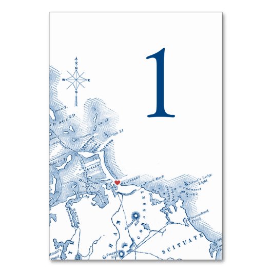 ナンタスケットビーチリゾート結婚MAのネイビエレガントーマップ テーブルナンバー (正面)