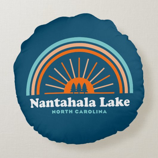 ナンタハラレイクノースカロライナレインボー装飾用クッション ラウンドクッション (裏面)