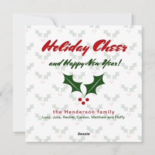 ナンダイコンアサンタとホリー葉リース シーズンカード (裏面)