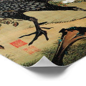 ナンディーナアンドルースターイラストレーションby伊藤若冲 ポスター (角)