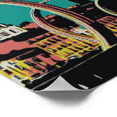 ナントフランスの夜の街のビュー ポスター (角)