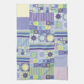 ナンナのニットかわいらしクロシェフェイクット毛布パターン キッチンタオル (縦)