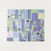 ナンナのニットかわいらしクロシェフェイクット毛布パターン タペストリー (正面(横))