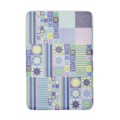 ナンナのニットかわいらしクロシェフェイクット毛布パターン バスマット (正面縦)