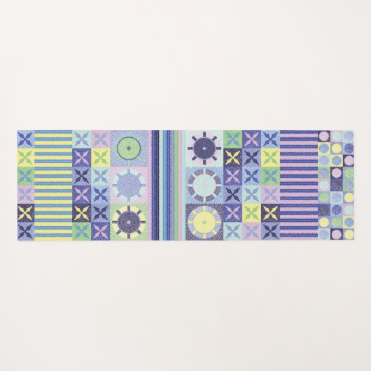 ナンナのニットかわいらしクロシェフェイクット毛布パターン ヨガマット (裏面(横))