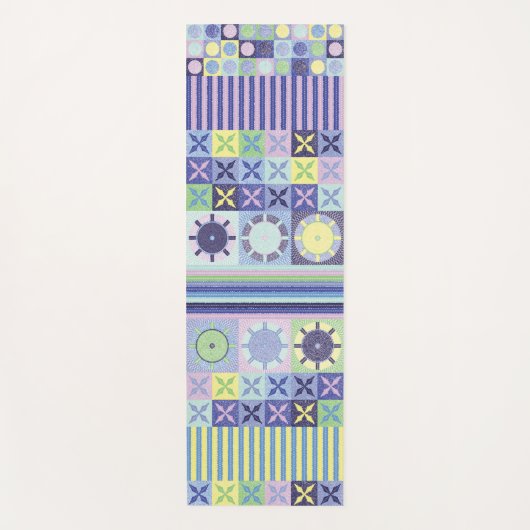 ナンナのニットかわいらしクロシェフェイクット毛布パターン ヨガマット (正面)