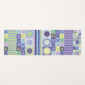 ナンナのニットかわいらしクロシェフェイクット毛布パターン ヨガマット (正面(横))