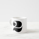 ナンバーエスプレッソコーヒーマグ エスプレッソカップ<br><div class="desc">Number 2 espresso mag.キッチンのヴィンテージスタイルディスプレイ用の番号付きespresso magのセットを作成すモダンる。それらを積み重ねるか、あなたのコーヒーバーの棚またはスタックに並べて家のデコ芸術的ースタイル。</div>