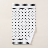 ナンバーキッズ白黒ドット バスタオルセット (ハンドタオル)