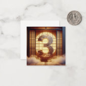 ナンバーゲーム – 3のカード ノートカード (正面/裏面インサイチュ)