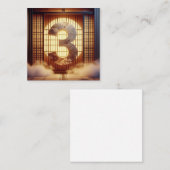 ナンバーゲーム – 3のカード ノートカード (正面/裏面)