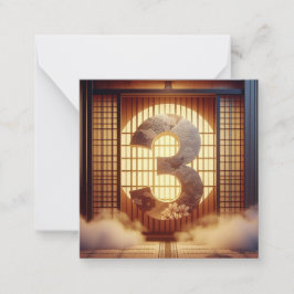 ナンバーゲーム – 3のカード ノートカード