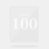 ナンバーシンプルモダンタイポグラフィ文字 アクリルサイン (正面)