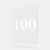 ナンバーシンプルモダンタイポグラフィ文字 アクリルサイン (傾斜)