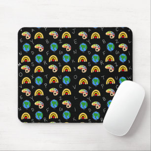ナンバーズとアルファベットを学用品 マウスパッド