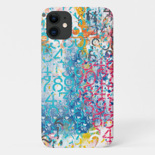 ナンバーズハートラブグラフィティコラージュ iPhone 11 ケース