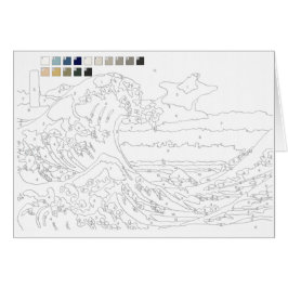 ナンバーズ絵を描カード：神奈川の素晴らし波