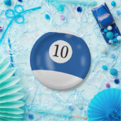 ナンバーズ10ビリヤード・ボール ペーパープレート (パーティー)