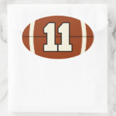 ナンバーズ11サッカーのステッカー。 楕円形シール (バッグ)
