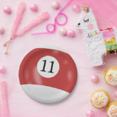 ナンバーズ11ビリヤード・ボール ペーパープレート (パーティー)