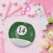 ナンバーズ14ビリヤード・ボール ペーパープレート (パーティー)