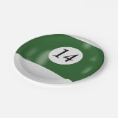 ナンバーズ14ビリヤード・ボール ペーパープレート (アングル)