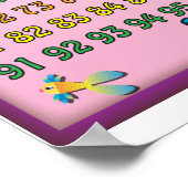 ナンバーズ1-100のポスターと漫画の人魚 ポスター (角)