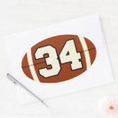 ナンバーズ34サッカーステッカー 楕円形シール (封筒)