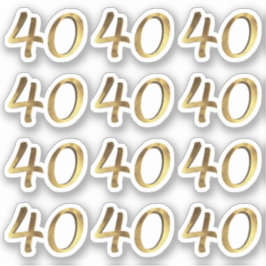 ナンバーズ40フェイク金ゴールド40周年ステッカー シール