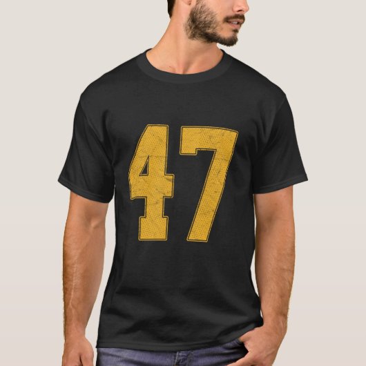 ナンバーズ47ユニフォームスポーツチームジャージー47日 Tシャツ (正面)