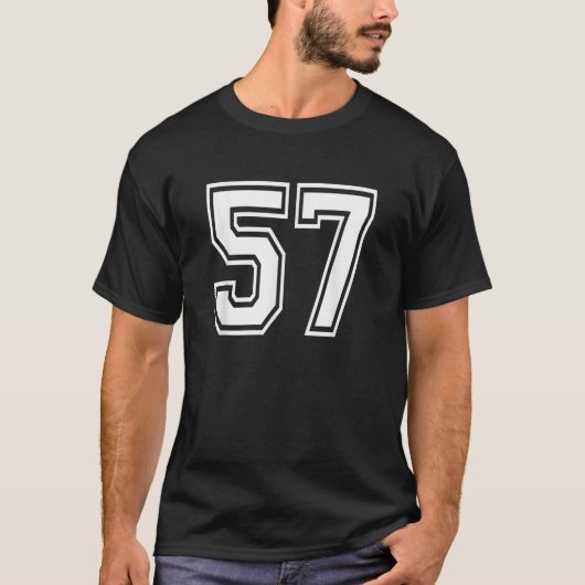 ナンバーズ57ユニフォームスポーツジャージーチーム57日 Tシャツ (正面)