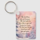 ナンバーズ6あなた賛美聖書聖句の冬のシーン キーホルダー (正面)