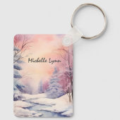 ナンバーズ6あなた賛美聖書聖句の冬のシーン キーホルダー (裏面)