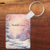 ナンバーズ6あなた賛美聖書聖句の冬のシーン キーホルダー (裏面)