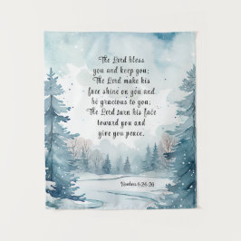 ナンバーズ6あなた賛美聖書聖句の冬のシーン タペストリー