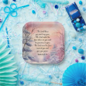 ナンバーズ6あなた賛美聖書聖句の冬のシーン ペーパープレート (パーティー)