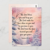 ナンバーズ6あなた賛美聖書聖句の冬のシーン ポストカード (正面/裏面)