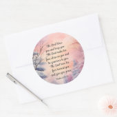 ナンバーズ6あなた賛美聖書聖句の冬のシーン ラウンドシール (封筒)