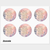 ナンバーズ6あなた賛美聖書聖句の冬のシーン ラウンドシール (シート)