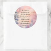 ナンバーズ6あなた賛美聖書聖句の冬のシーン ラウンドシール (バッグ)