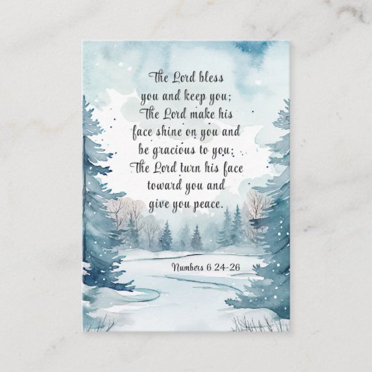 ナンバーズ6主あなた賛美バイブルウィンタービジネスカード 名刺 (正面)
