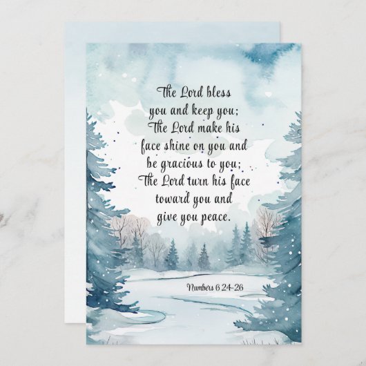 ナンバーズ6主あなた賛美バイブルウィンターフラットカード (正面/裏面)
