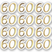 ナンバーズ60フェイク金ゴールド60周年 シール (正面)