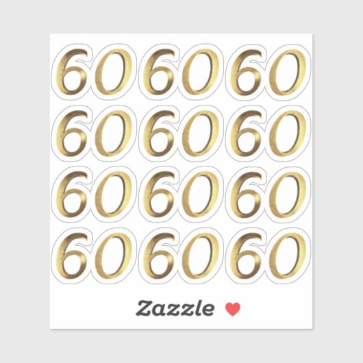 ナンバーズ60フェイク金ゴールド60周年 シール (シート)