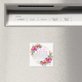 ナンバーズ6:24-26ピンクフローラリースクリスチャン マグネット (インサイチュ (食洗機))