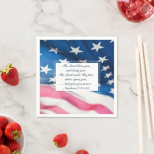 ナンバーズ6 24-26ユア賛美メリカ国旗 スタンダードカクテルナプキン (インサイチュ)