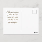 ナンバーズ6:24-26主あなた賛美ピンクのフローラ ポストカード (裏面)