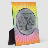 ナンバーズ6:24-26主よ賛美とあなた保の平和 フォトプラーク (側面)