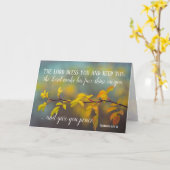 ナンバーズ6:24-26主よ賛美と主よ保り カード (黄色い花)