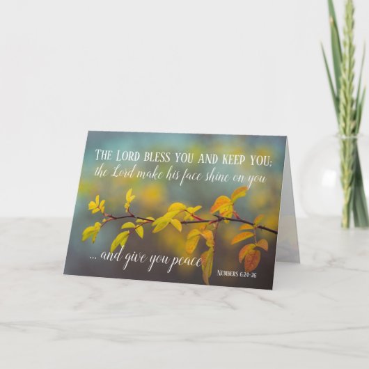 ナンバーズ6:24-26主よ賛美と主よ保り カード (正面)